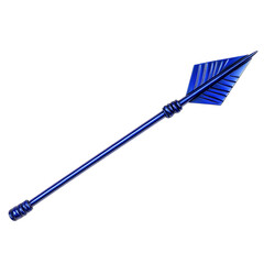 Bold Arrow with a Dynamic Shape in Rich Sapphire Co Isolated on Transparent Background