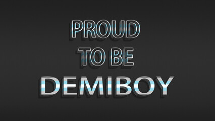 Happy Pride Month Demiboy Pride Flag Horizontal Background