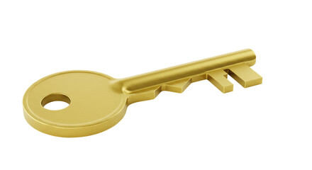 Isolated Golden Key