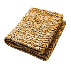 Modern Eco Straw Mat with Refined Natural Texture Isolated on Transparent Background
