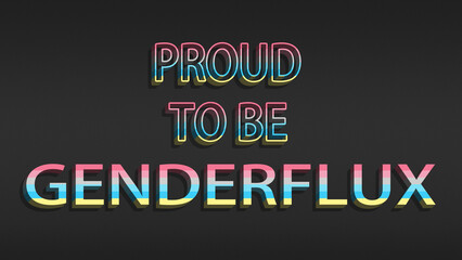 Happy Pride Month Genderflux Pride Flag Horizontal Background