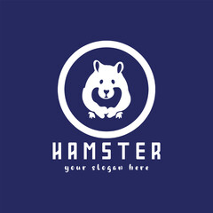 hamster logo design vector format