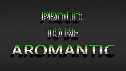 Happy Pride Month Aromantic Pride Flag Horizontal Background