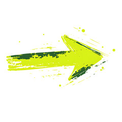 Bold Arrow with Impactful Vector Shapes in Electric Isolated on Transparent Background