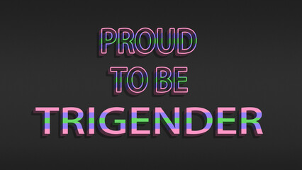 Happy Pride Month Trigender Pride Flag Horizontal Background
