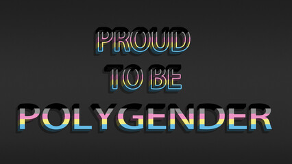 Happy Pride Month Polygender Pride Flag Horizontal Background