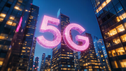 5g technology transforming modern city skylines at night