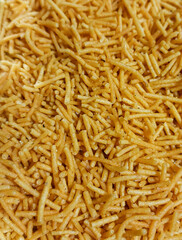 Closeup of Indian snacks mixture, food photography 