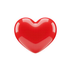 Red heart object symbolizing love and affection