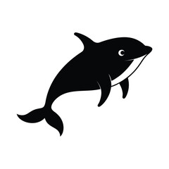 Fototapeta premium whale silhouette icon isolated on white background