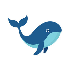 whale vector icon isolated on white background