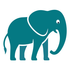 elephant vector icon isolated on white background