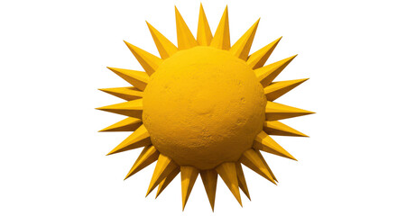 Isolated Yellow Sun with Rays