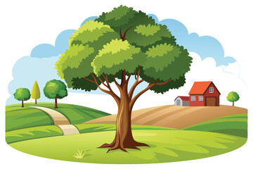 Tree in farmland