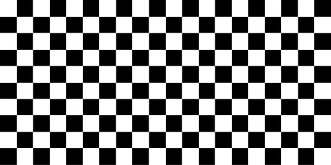 Checker background. Checkerboard seamless vector illustration. Black and white chess pattern. Grid geometric rectangle shape. Black Chessboard Pattern Wallpaper Background