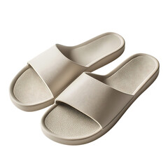 Minimalist Slip On Sandals with a Clean Modern Desi Isolated on Transparent Background