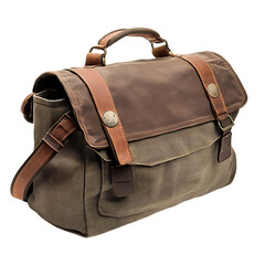 Classic Canvas Bag with Timeless Construction and S Isolated on Transparent Background