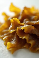 Closeup of dried seaweed on white background