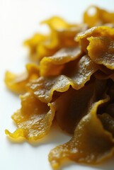 Textured closeup of dried seaweed leaves