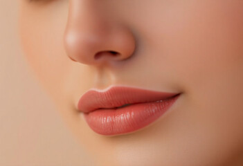 Fototapeta premium close up lips of young woman