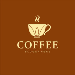 Elegant Coffee Cup Logo for Cafe Branding