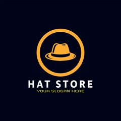 hat cap store logo design vector