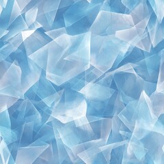 Obraz premium Seamless abstract crystal texture in ice blue and white, cold and modern
