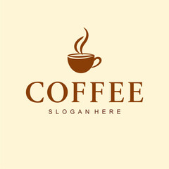 Elegant Coffee Cup Logo with Floral Design