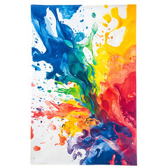 Artistic Beach Towel with Oversized Abstract Splash Isolated on Transparent Background
