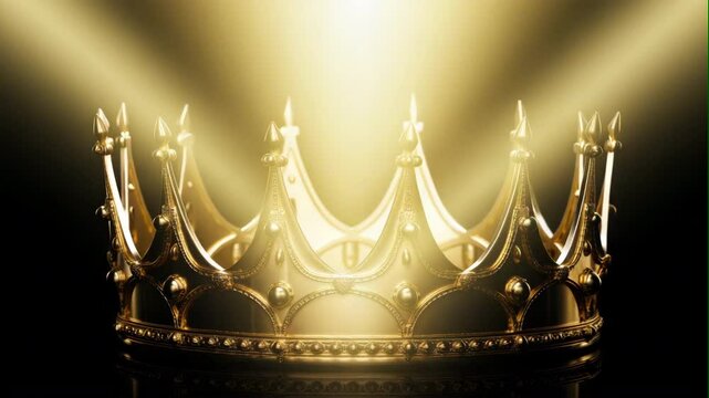 elegant crown on black background