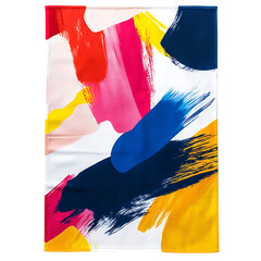 Contemporary Beach Towel with Large Bold Digital Br Isolated on Transparent Background