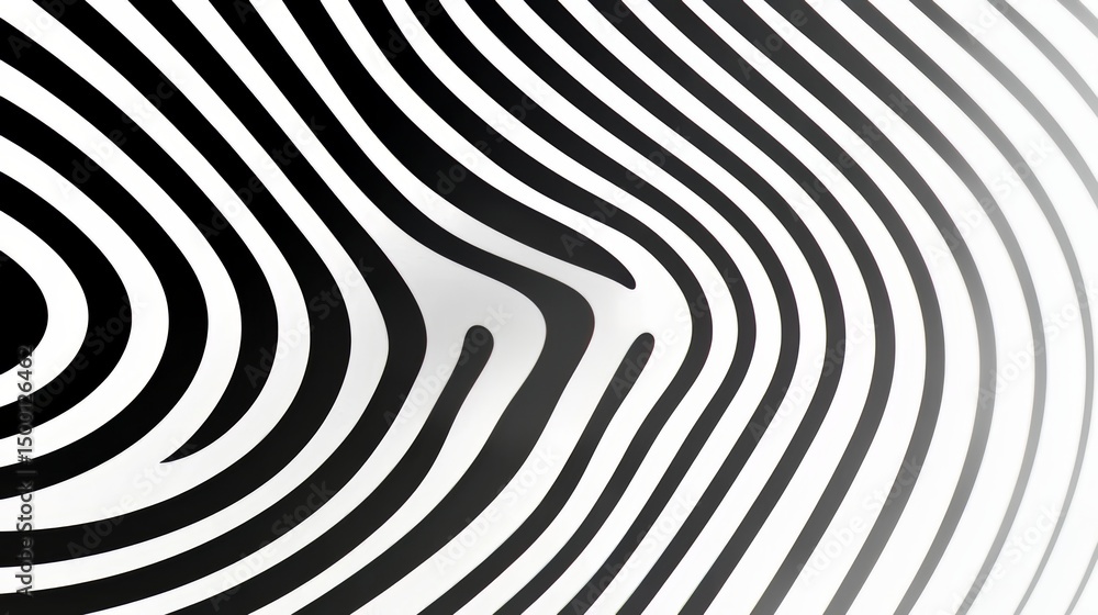 Poster zebra print design with black and white stripes. the stripes are very thin and the design is very ab