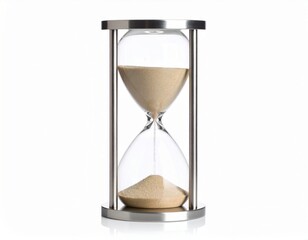 Sand clock, hourglass, sandglass or sand timer &mdash; lifetime flies concept