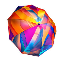 Contemporary Compact Beach Umbrella with a Bold Dig Isolated on Transparent Background