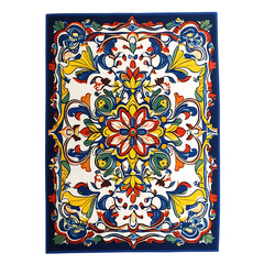 Luxurious Beach Towel with Large Intricate Ornament Isolated on Transparent Background