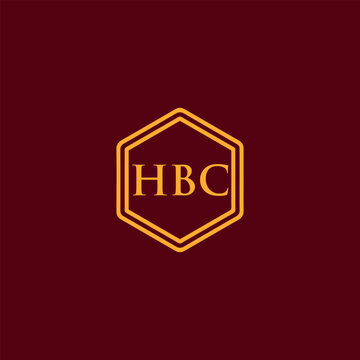 letters hbc text logo design vector