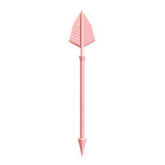 Modern Arrow with a Subtle Drop Shadow in Pastel Pi Isolated on Transparent Background