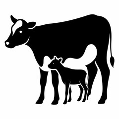 cow silhouette vector