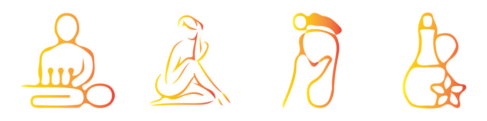 Massage Icon. Stress Reduction For Free Icon