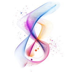 A Quantum Arrow with Particle Trails Subatomic Phys Isolated on Transparent Background