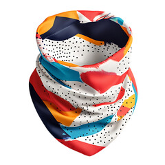 Sport Inspired Cooling Wrap with a Breathable Moist Colorful Scarf Isolated on Transparent Background