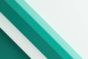 Obraz premium Geometric teal & white stripes, modern minimalist style, high resolution, illustration, teal
