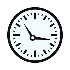 Minimalist Analog Clock – Black & White Monochrome Design