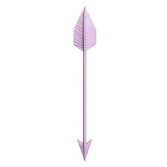 Minimal Arrow with Elegant Simplicity in Light Lave Isolated on Transparent Background