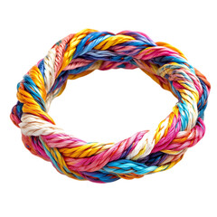 Artistic Woven Bracelet with Freeform Interlacing Orange Isolated on Transparent Background