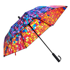 Contemporary Travel Beach Umbrella with a Vibrant D Isolated on Transparent Background