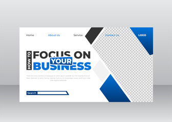 Modern homepage Banner Corporate Web Design Concept with Minimalist Style and Strategic Content Flow