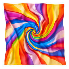 Cheerful Beach Towel with Expansive Playful Swirls Isolated on Transparent Background