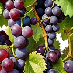 red grapes on vine