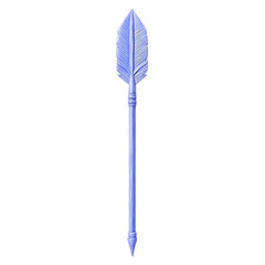 Minimal Arrow with a Balanced Structure in Soft Per Isolated on Transparent Background